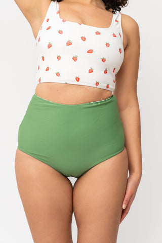Leisure Reversible Bottom | Dark Sage Plaid