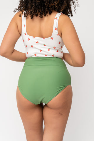 Leisure Reversible Bottom | Dark Sage Plaid