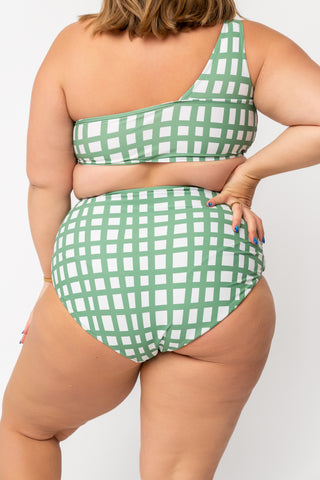 Leisure Reversible Bottom | Dark Sage Plaid