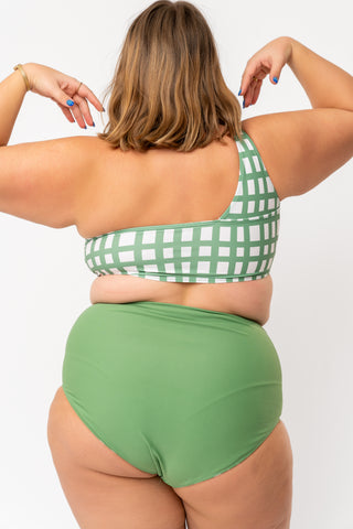 Leisure Reversible Bottom | Dark Sage Plaid