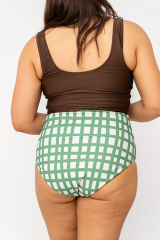 Leisure Reversible Bottom | Dark Sage Plaid