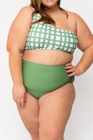 Leisure Reversible Bottom | Dark Sage Plaid