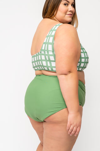 Leisure Reversible Bottom | Dark Sage Plaid