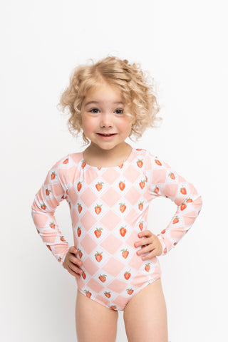 Mini Surfer Girl One Piece | Strawberry Check