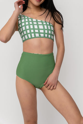 Leisure Reversible Bottom | Dark Sage Plaid