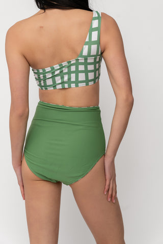 Leisure Reversible Bottom | Dark Sage Plaid