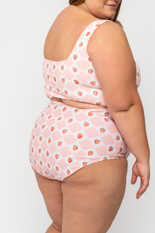 Leisure Reversible Bottom | Strawberry Check