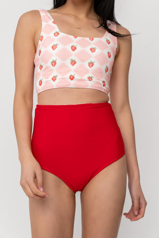 Leisure Reversible Bottom | Strawberry Check