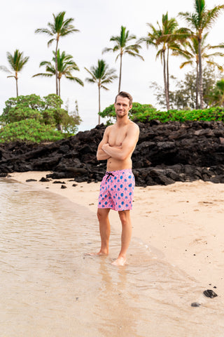 Hang Ten Men's Shorts | Coral Crush Palm Tree