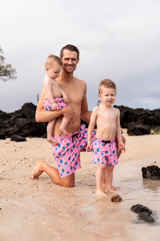 Hang Ten Men's Shorts | Coral Crush Palm Tree