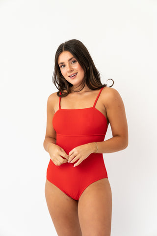 Shoreline One Piece | Poppy Red