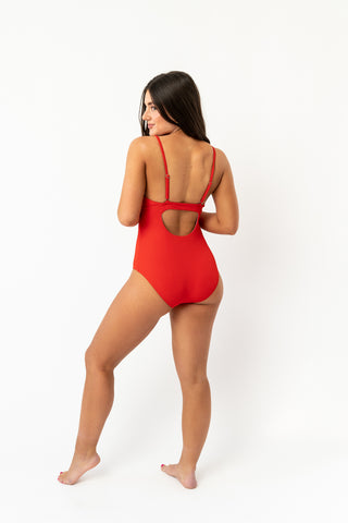 Shoreline One Piece | Poppy Red