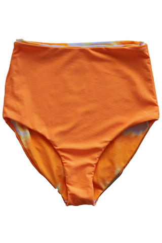 Leisure Reversible Bottoms |  Neon Orange & Tie Dye Orange