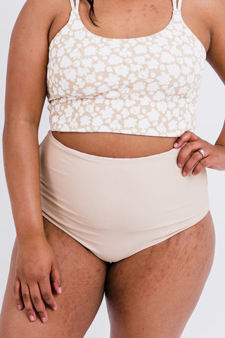 Leisure Reversible Bottoms |  Tan Floral Print | Final Sale