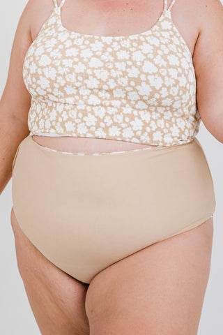 Leisure Reversible Bottoms |  Tan Floral Print | Final Sale
