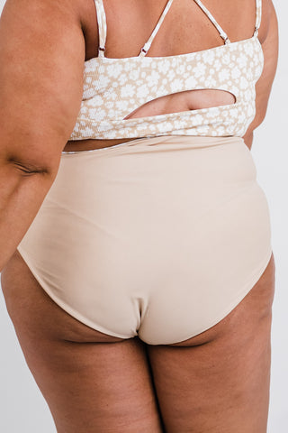 Leisure Reversible Bottoms |  Tan Floral Print | Final Sale