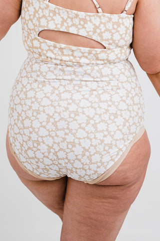 Leisure Reversible Bottoms |  Tan Floral Print | Final Sale