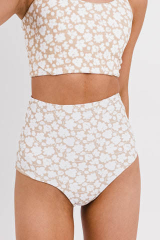 Leisure Reversible Bottoms |  Tan Floral Print | Final Sale
