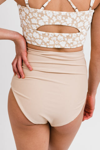 Leisure Reversible Bottoms |  Tan Floral Print | Final Sale