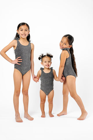 Mini Palm Tree One Piece | Black Shimmer