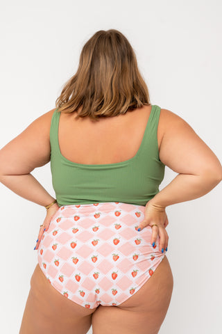 Leisure Reversible Bottom | Strawberry Check