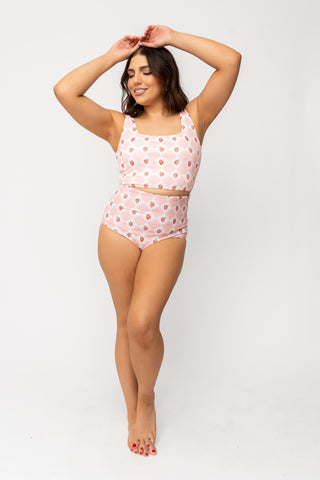 Leisure Reversible Bottom | Strawberry Check