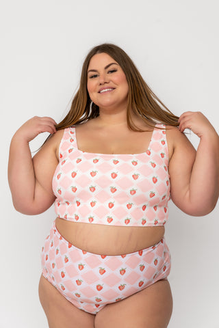 Leisure Reversible Bottom | Strawberry Check