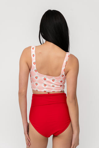 Leisure Reversible Bottom | Strawberry Check