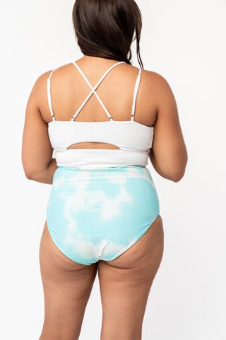 Leisure Reversible Bottoms |  Neon Aqua & Tie Dye Aqua | Final Sale