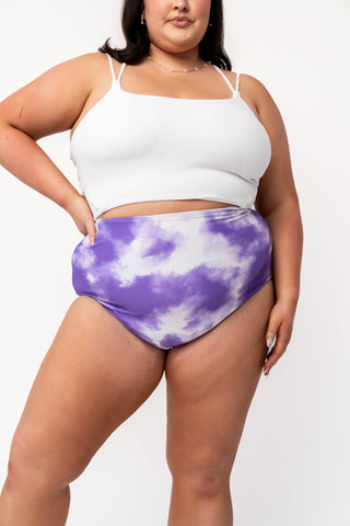 Bali Reversible Bottoms | Neon Purple & Tie Dye Purple