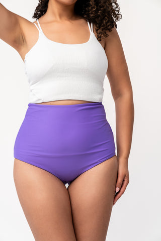 Bali Reversible Bottoms | Neon Purple & Tie Dye Purple