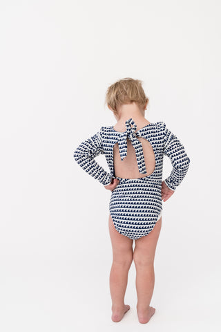 Mini Surfer Girl One Piece | Navy Wave