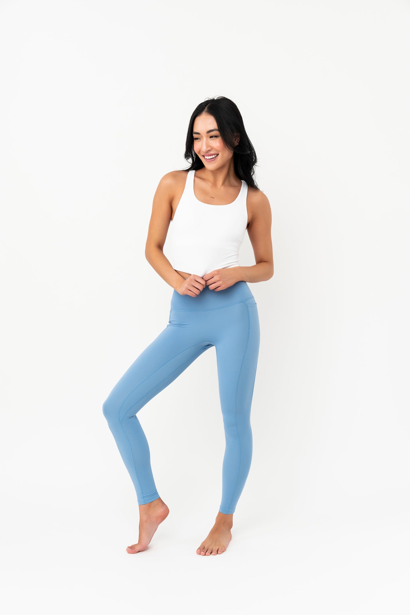 Amazon.com: WOPICK Women's Stretchy Pull-on Jeggings with Pockets Blue  Denim : Clothing, Shoes & Jewelry
