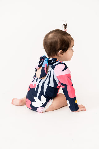 Mini Surfer Girl One Piece | Blue Floral