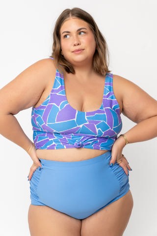 Traveler Top | Geometric Purple & Blue