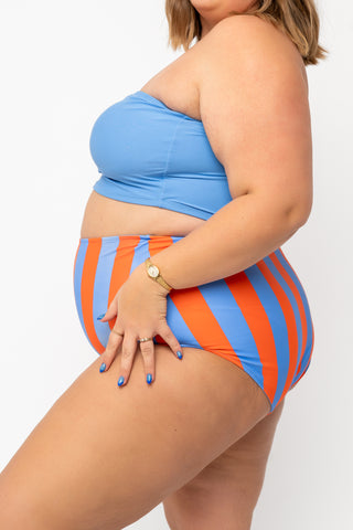 Leisure Reversible Bottom | Blue Orange Stripe