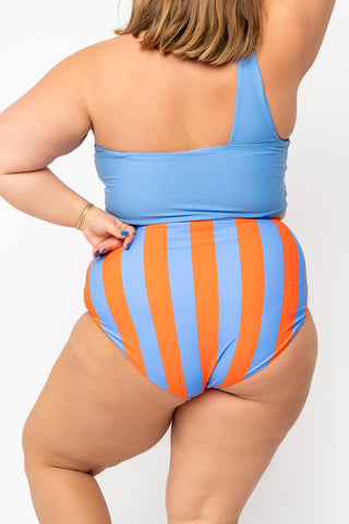 Leisure Reversible Bottom | Blue Orange Stripe