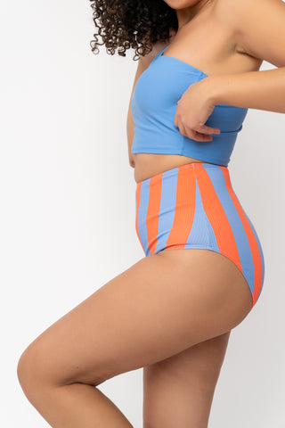 Wave Bottom | Blue Orange Stripe