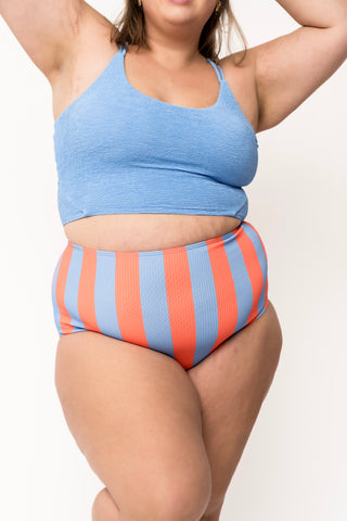 Wave Bottom | Blue Orange Stripe