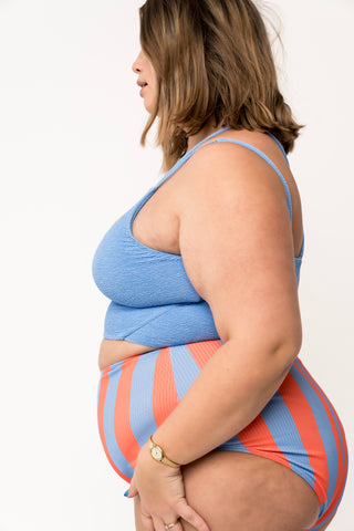Wave Bottom | Blue Orange Stripe