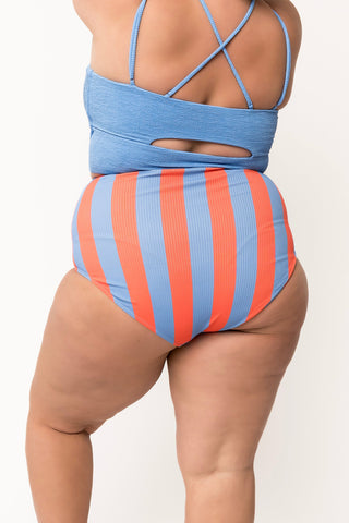 Wave Bottom | Blue Orange Stripe