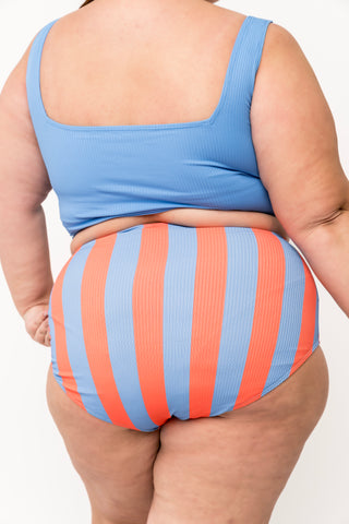Wave Bottom | Blue Orange Stripe