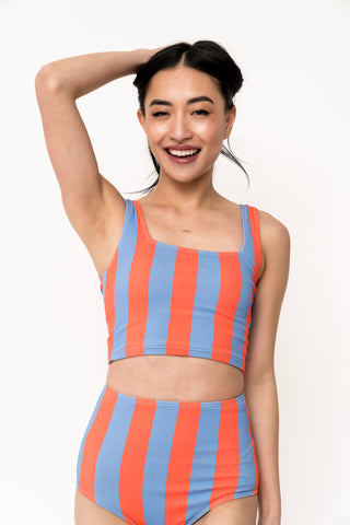 Coast Top | Blue Orange Stripe