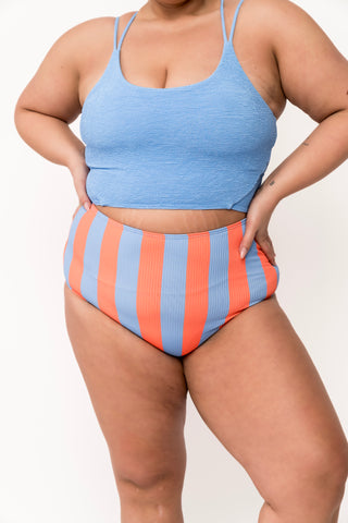 Wave Bottom | Blue Orange Stripe