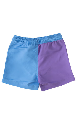 Mini Hang Ten Shorts | Blue Purple Colorblock