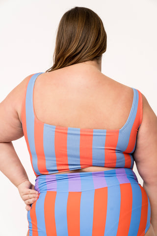 Coast Top | Blue Orange Stripe