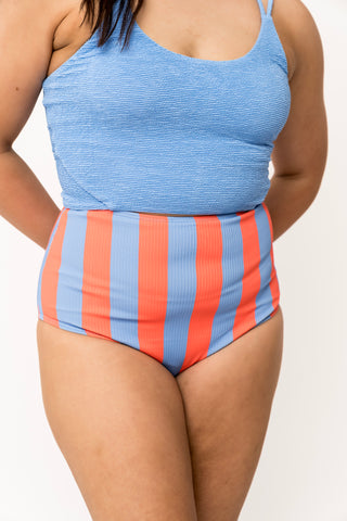 Wave Bottom | Blue Orange Stripe