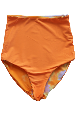 Bali Reversible Bottoms | Neon Orange & Tie Dye Orange