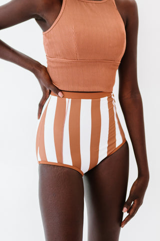 At The Beach Bottoms | Clay & White Stripes