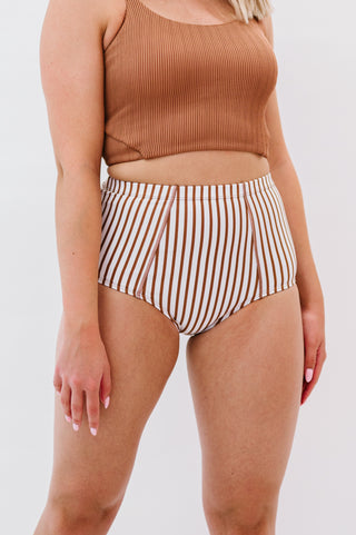 Beach Bum Bottom | Clay & White Stripes | Final Sale